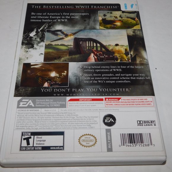 Wii Medal of Honor Vanguard Video Game - Picture 3 of 4